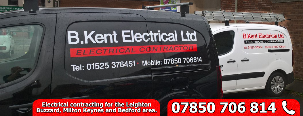 B Kent Electrical vans serving Leighton Buzzard and Milton Keynes